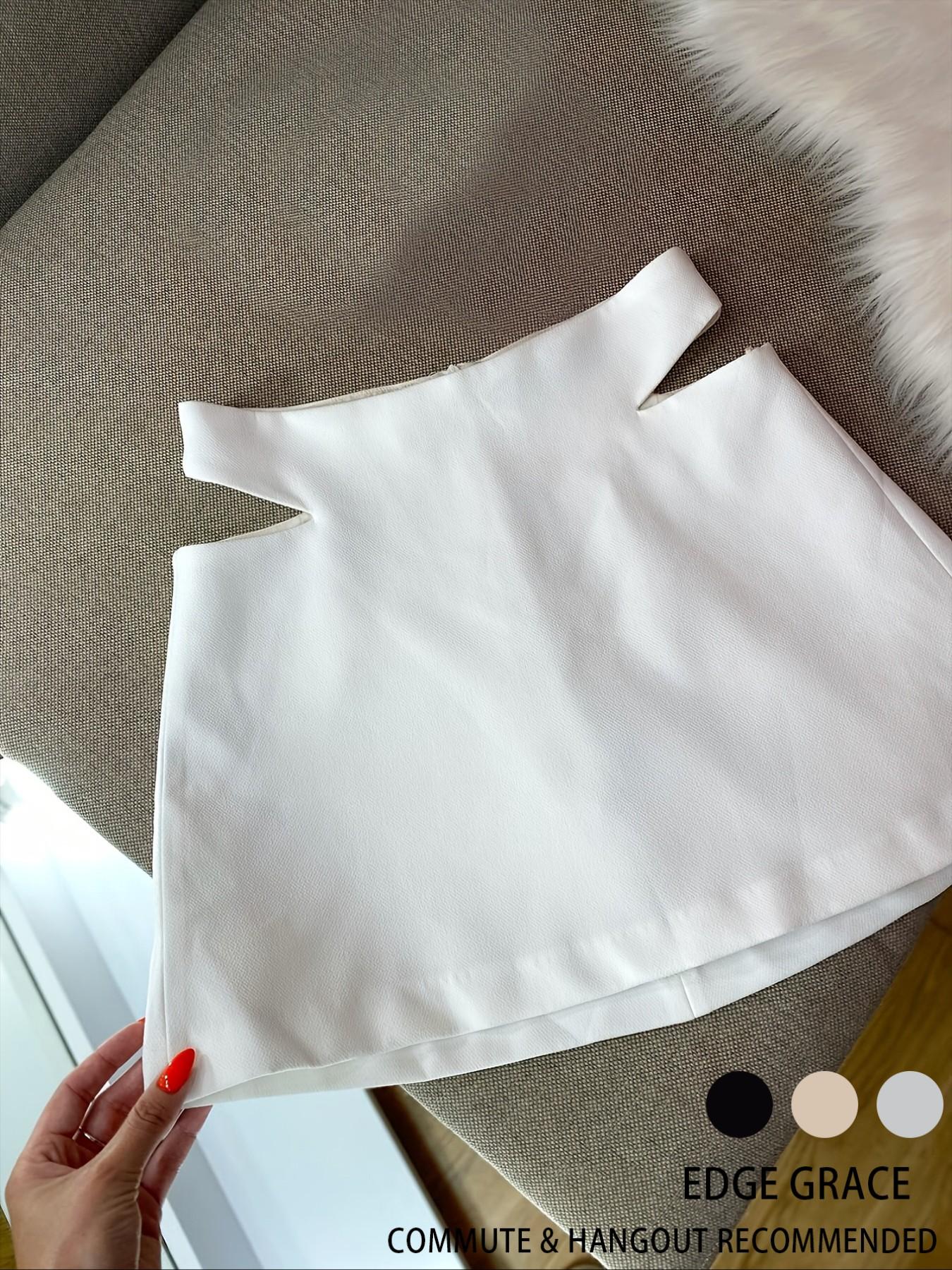 Women's Casual Fashion Commuter Solid Color Short Skirt, New Arrival 2026, Stylish and Comfortable, Perfect for Daily Wear