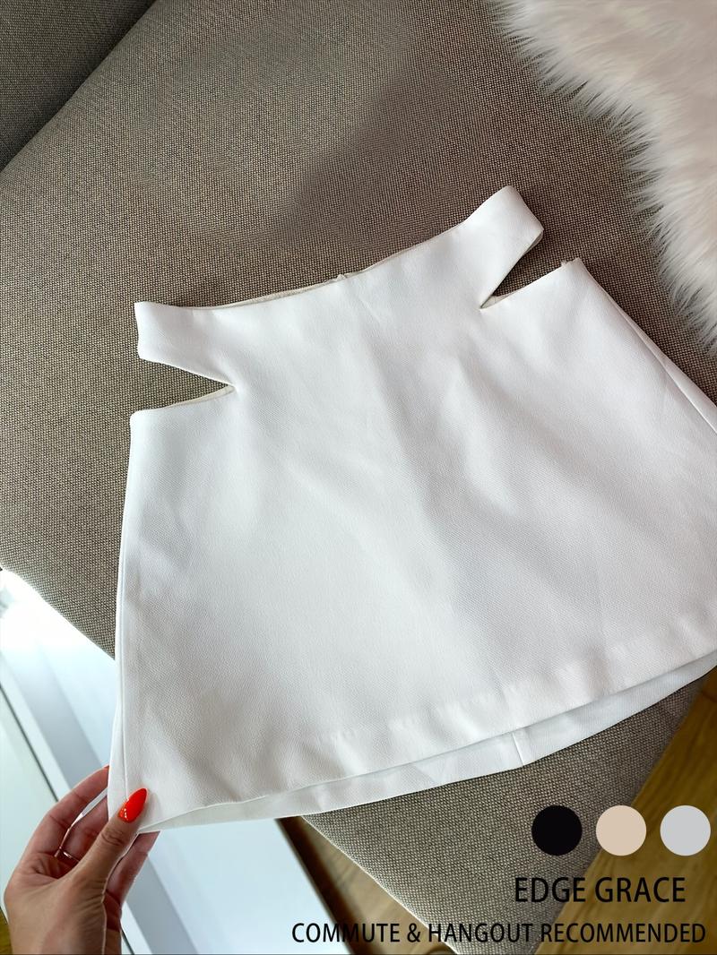 Women's Casual Fashion Commuter Solid Color Short Skirt, New Arrival 2026, Stylish and Comfortable, Perfect for Daily Wear