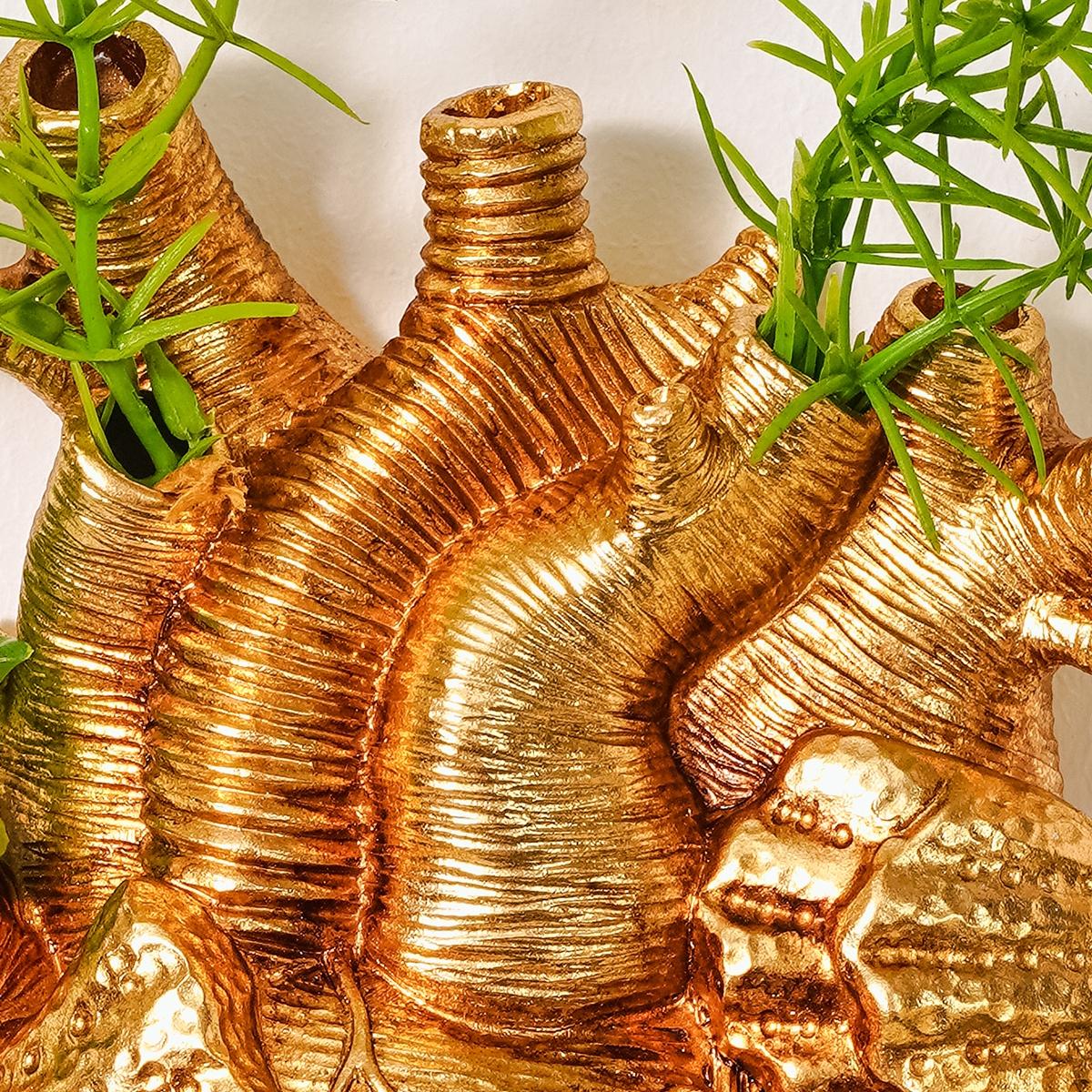 Creative Resin Flat Heart Hydroponic Hanging Vase, Modern Wall Decor, Home Decor Pots, Multi-Color Options, Suitable for Home Garden Patio Porch