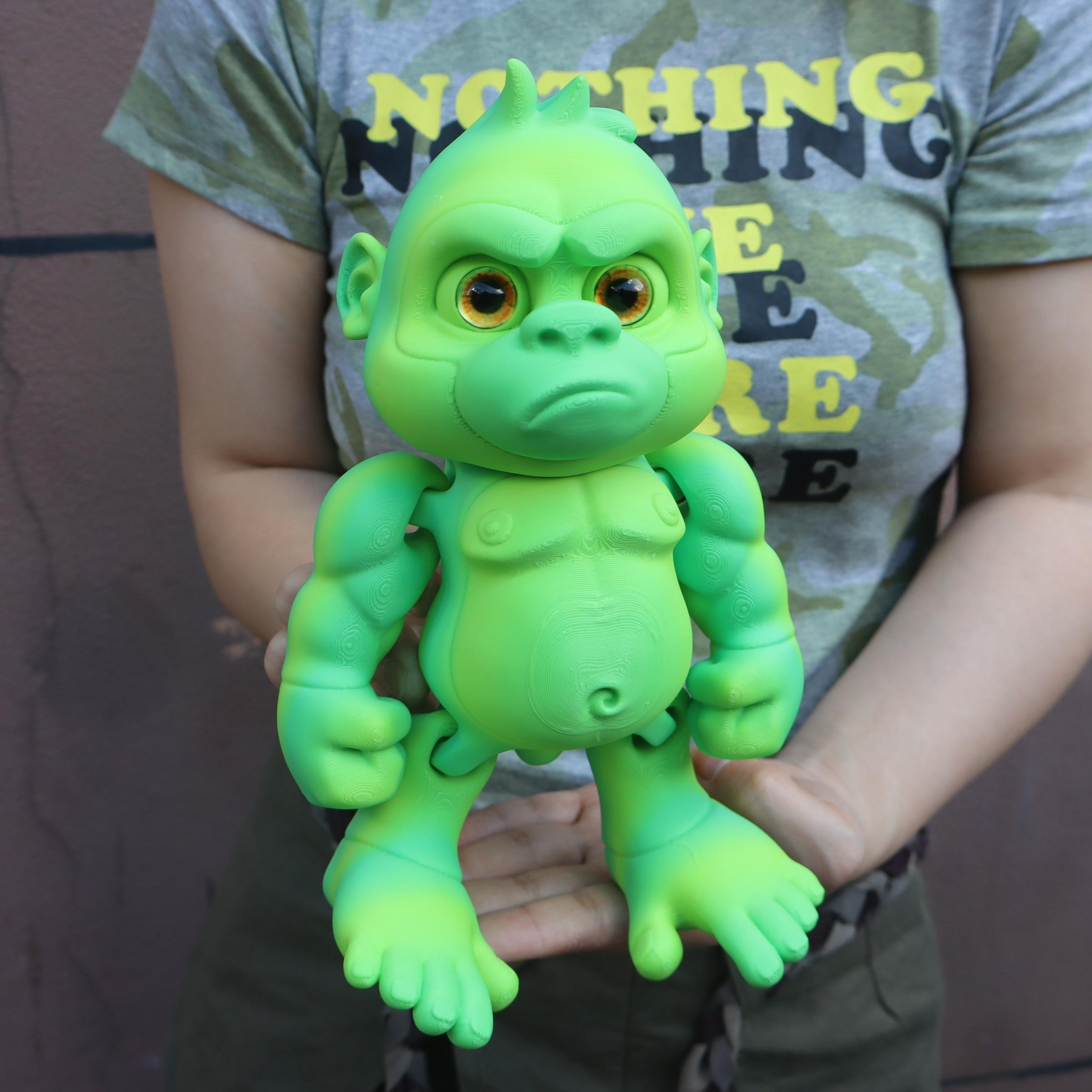 3D Printed Angry Gorilla, Articulated Monkey Figurine, Two Sizes Available, Perfect Party Gift, Christmas & Halloween Decoration, Garden Decor