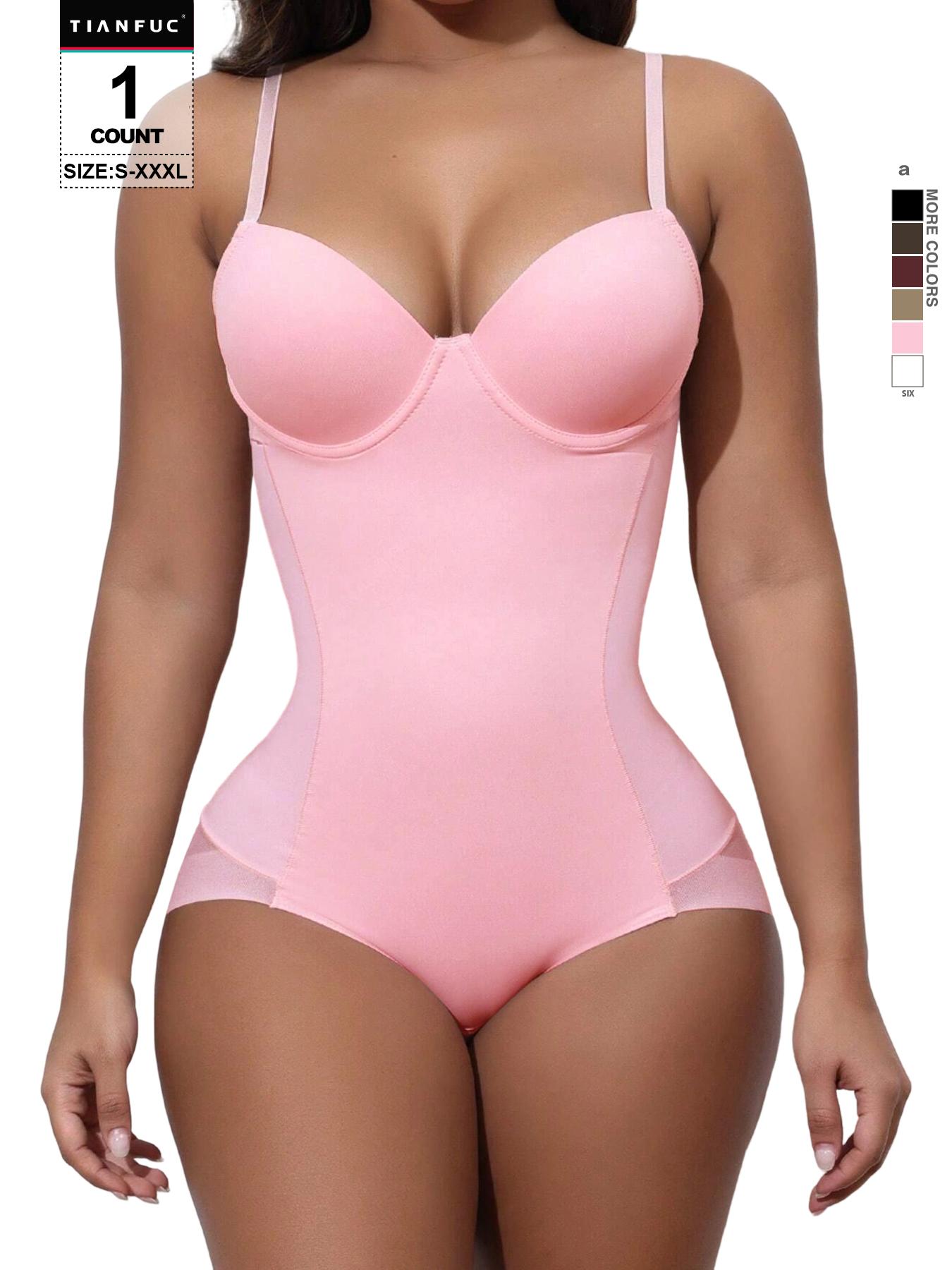 Women's Solid Color Seamless Tummy Tuck Underwear Bodysuit, Casual Comfy Breathable Shaper, Women's Shapewear for Daily Wear