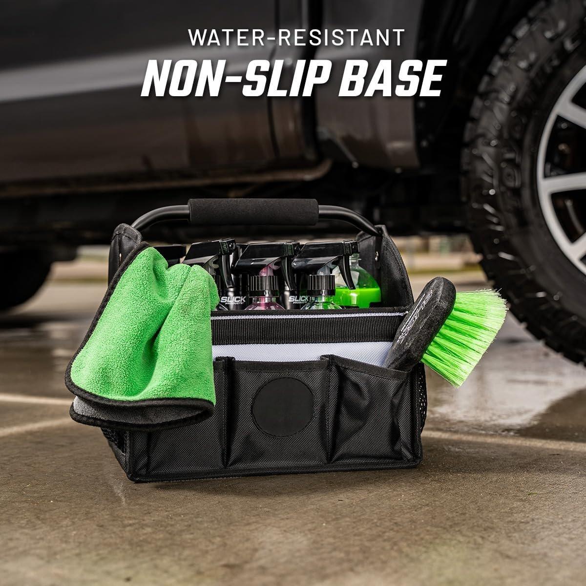 Mobile Detailing Storage  –  Wash Organizer Tote for Detailing Supplies, Tools & Cleaning  – Heavy-Duty Portable Storage with Carry Handle