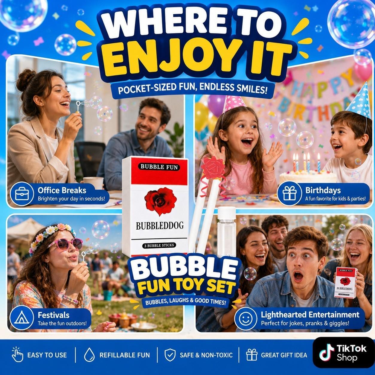 Funny Bubbles Blower, Bubble Maker with Empty Bottle, Bubbles Blower Relax Funny Mini Stress Relief Reliever & Recyclable, Novelty Style Relaxation Perfect for Parties, Gags, and Lighthearted Entertainment as Birthday or Party Gift Ideas