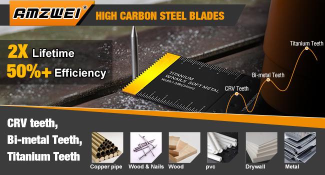118PCS Oscillating Tool Blades Metal Wood Cutting, Professional Curved Edge Oscillating Saw Blades with Titanium Multitool Blades, Compatible with Dewalt Milwaukee Ryobi Rockwell Fein Makita