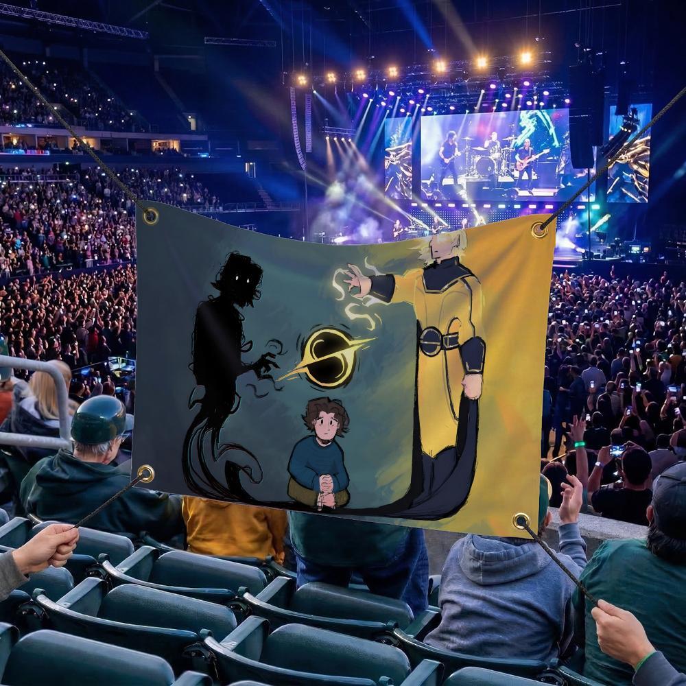 S-Sentry MOVIE Flags Multi Size Atmosphere Flag, Cheerleading Hand Pulled Banner, Portable Outdoor Event Flag & Wall Decor for Sports, Parties, Home and Room Decoration