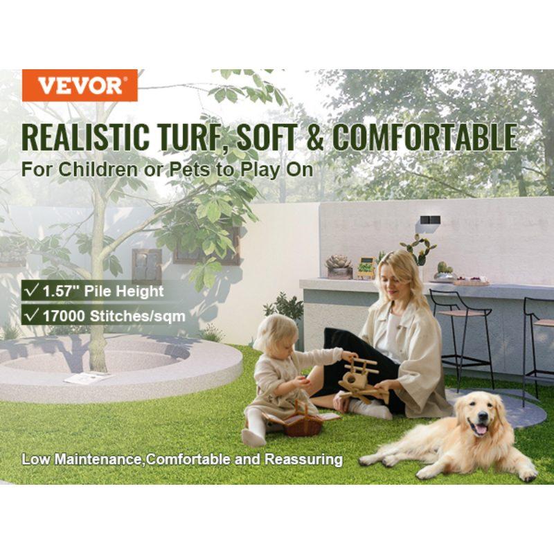 VEVOR Artifical Grass Tiles Interlocking Turf Deck Set, 18 Pack - 12x12, Synthetic Fake Grass Self-draining Mat Flooring Decor Pad, Perfect For Multi-Purpose Indoor Outdoor Entryway Scraper Dog Mats VEVOR Artifical Grass Tiles Interlocking Turf Deck Set, 18 Pack - 12x12, Synthetic Fake Grass Self-draining Mat Flooring Decor Pad, Perfect For Multi-Purpose Indoor Outdoor Entryway Scraper Dog Mats
