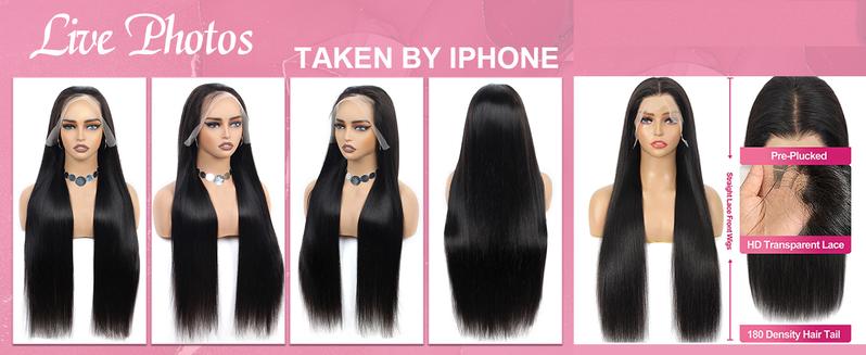 13x6 Lace Front Wigs Human Hair for Women 180 Density HD Transparent Straight Lace Front Wigs Lace Front Wig Human Hair Pre Plucked Glueless Lace Frontal Wigs Natural Black Color 13x6 Lace Front Wigs Human Hair for Women 180 Density HD Transparent Straight Lace Front Wigs Lace Front Wig Human Hair Pre Plucked Glueless Lace Frontal Wigs Natural Black Color