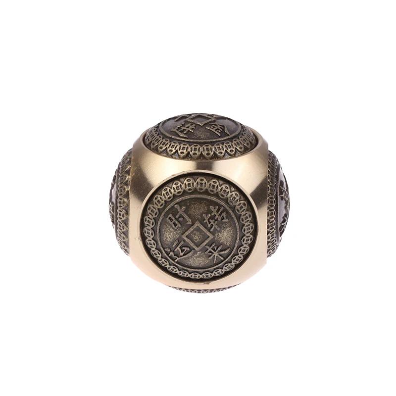 Brass Fidget Spinner Cube Six-sided Rotation Spherical Hand Spinner Chinese Style Stress Relief Toys Adult Antistress Fidget Toy