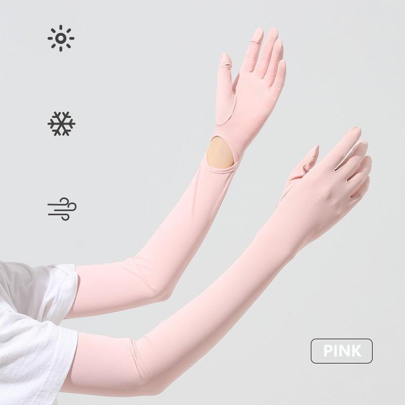 2 Pairs Long Arm Gloves for Men & Women, Touch Screen Compatible, Sunshade Driving Gloves, Motorcycle Riding Gloves, Motorbike Gloves, Breathable & Lightweight, Anti-Slip Grip, Ideal for Outdoor Sports, Cycling, Hiking, Fishing and Daily