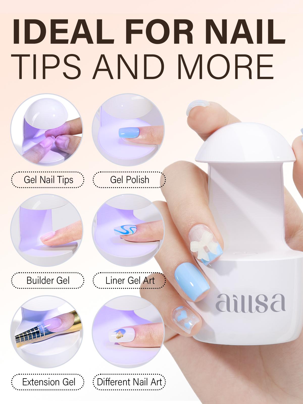 AILLSA Mini UV Light for Nails, Eggshell Touch Sensor UV Nail Lamp, Nail Light for Gel Nails Portable Manicure UV Led Curing Light for Gel Nail Polish Starters DIY Nail Art Birthday Gift