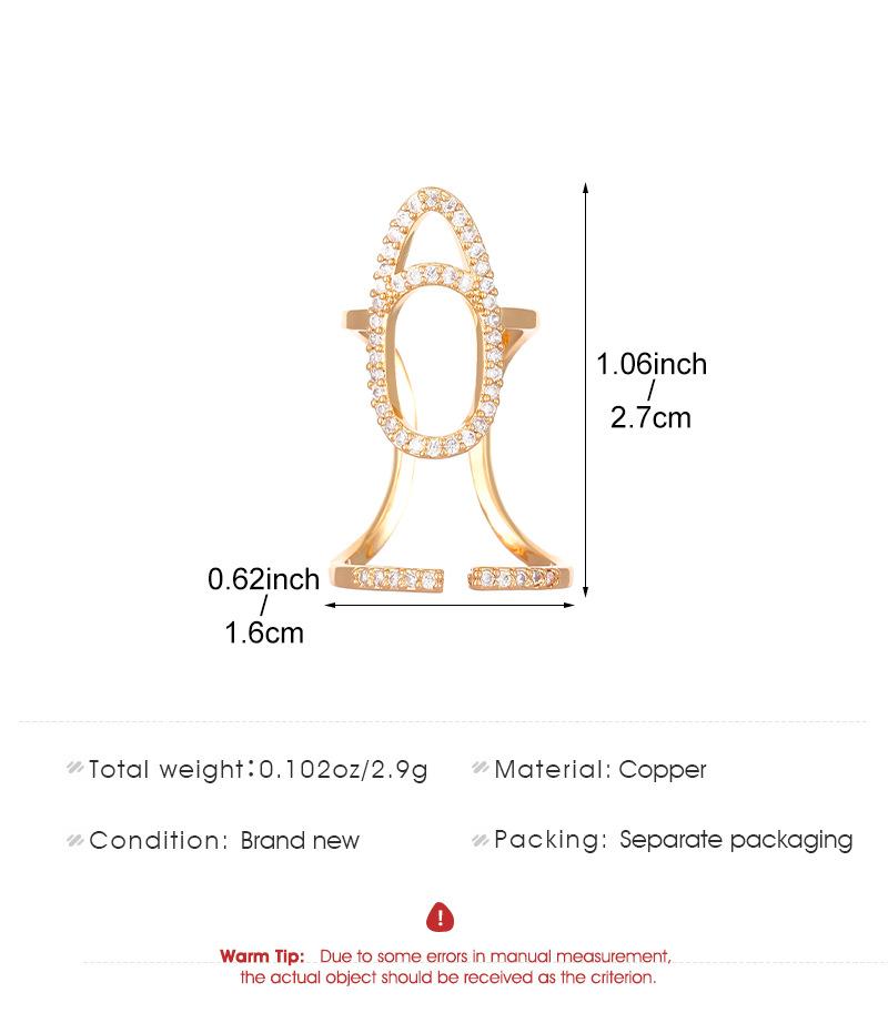 New Zircon Inlaid Nail Ring for Women Personalized Detachable Finger Ring Trendy Fashionable Jewelry Accessory Sparkling Beautiful Rings