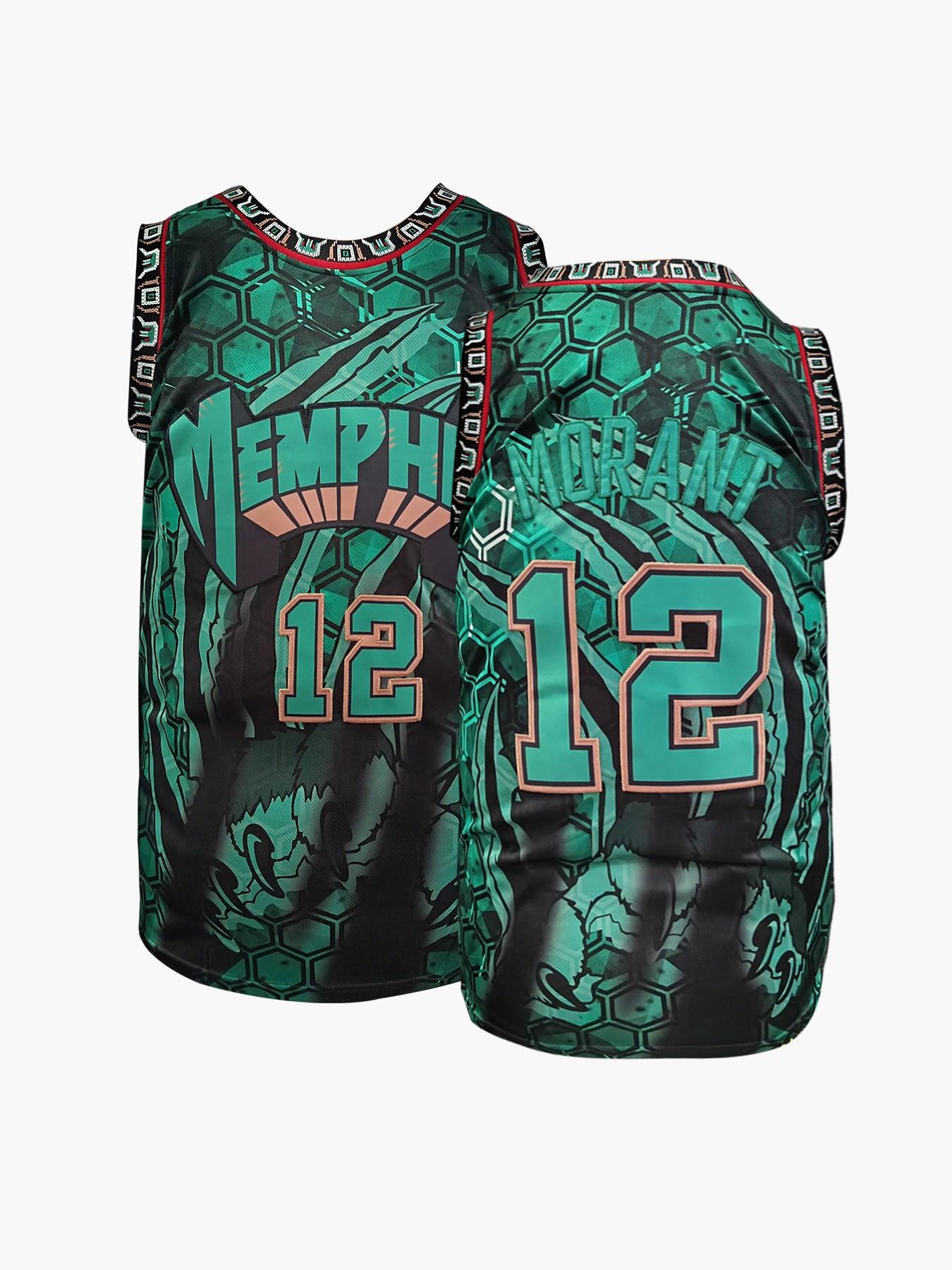 Men's Letter & Number Print Basketball Jersey, Breathable Sweat-absorbing Basketball Vest, Loose Basketball Jerseys for Outdoor Sports Training, Stylish Jersey