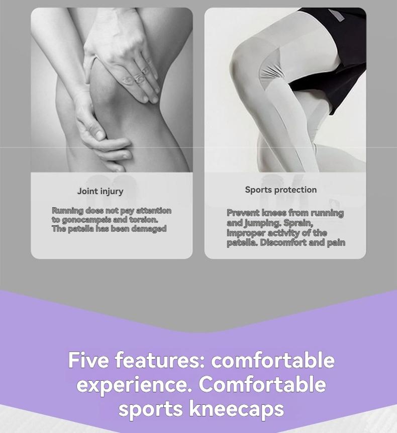 Unisex Sports Knee Pads, Anti-Slip Design for Dancing Fitness Skipping Basketball Cycling Hiking Running, Warm Thin Protective Gear