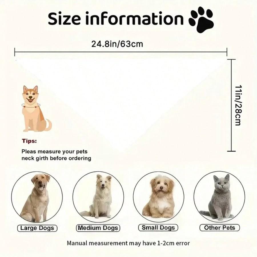 1pc 24.8"X11" Mother's Guardian Dog Bandana, Medium Dog Triangular Scarf, Black Pet Neckerchief, Perfect Gift For Dog Lovers