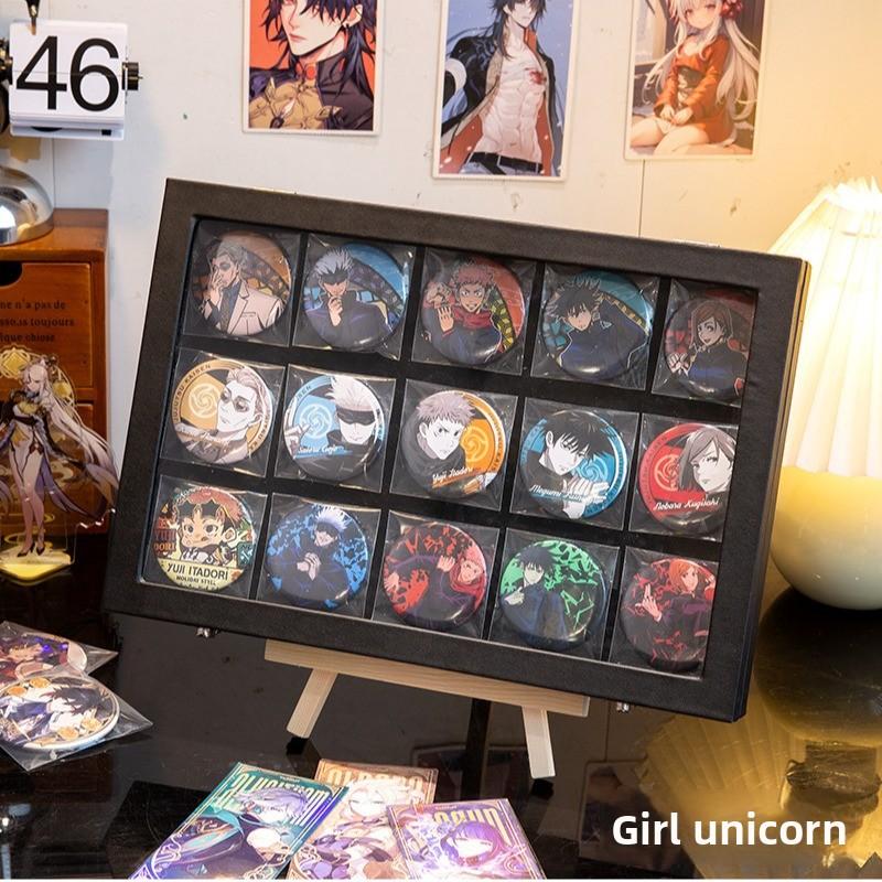 BadgeBox Display Case – Clear Desktop Organizer for Enamel Pins, Metal Badges, Brooches, Keychains & Collectibles – Dustproof, Waterproof, Magnetic Seal, Large Capacity