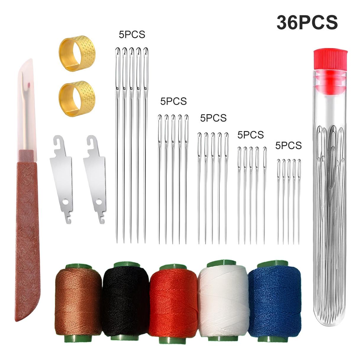 LZDJTQ 36PCS Steel Needles Set - Long & Thin Handmade Quilting & Sewing Needles Kit for DIY Sewing Projects