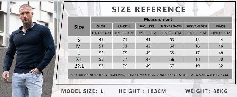 GINGTTO Men's Long Sleeve Knit Polo Sweater Shirt Slim Fit Stretch Muscle Tee Classic Pullover Golf Shirt with Collar