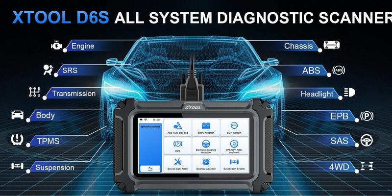 XTOOL D6S Car OBD2 Scanner Full System Diagnostic Scan Tool, CAN FD, 30+ Resets, Lifetime Free Updates Autos Vehicle Automotive