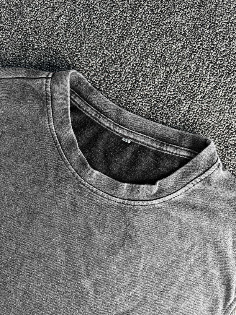 Angel pattern cotton vintage distressed men's vest three-pack round neck fashionable sleeveless top, street hip-hop Graphic print, men's summer three-pack