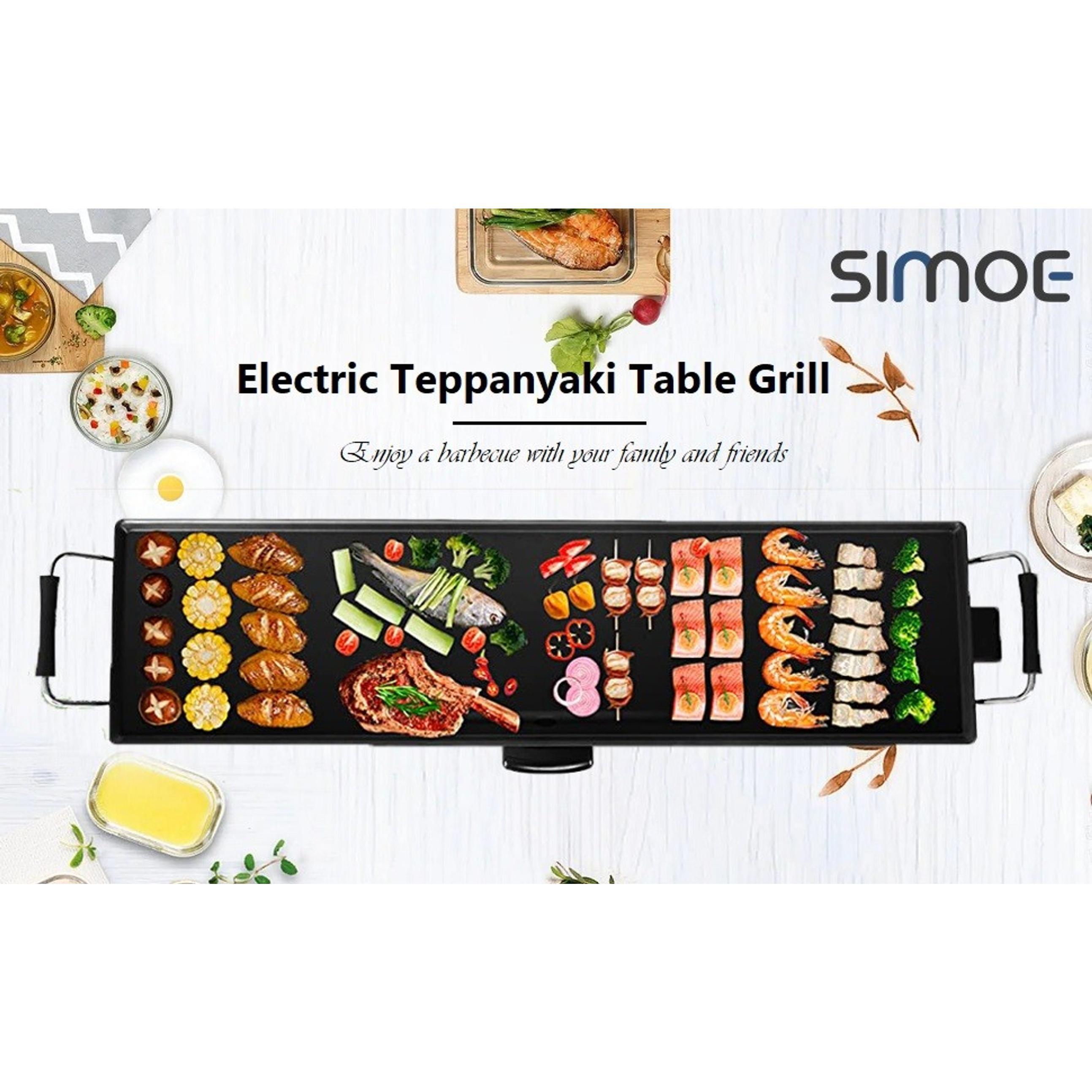 35'' Electric Teppanyaki Grill Griddle, BBQ Smokeless Grills, 2000W Indoor Outdoor Barbecue Griddles Table Top with Nonstick Surfaces and Adjustable 5 Temperature Setting 35'' Electric Teppanyaki Grill Griddle, BBQ Smokeless Grills, 2000W Indoor Outdoor Barbecue Griddles Table Top with Nonstick Surfaces and Adjustable 5 Temperature Setting
