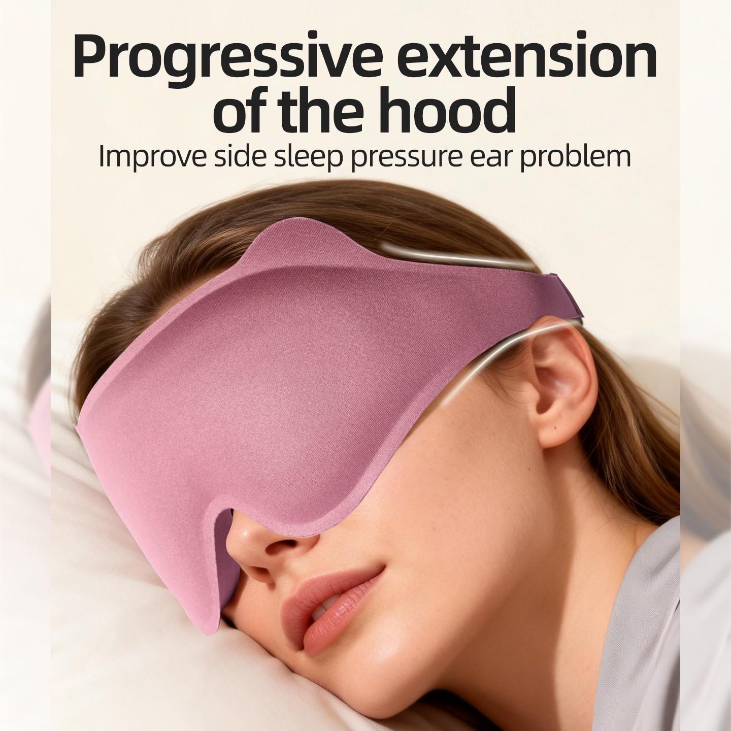 3D Deep Contoured Sleep Mask, Total Blackout Blindfold, No Eye Pressure, Breathable for Side Sleepers