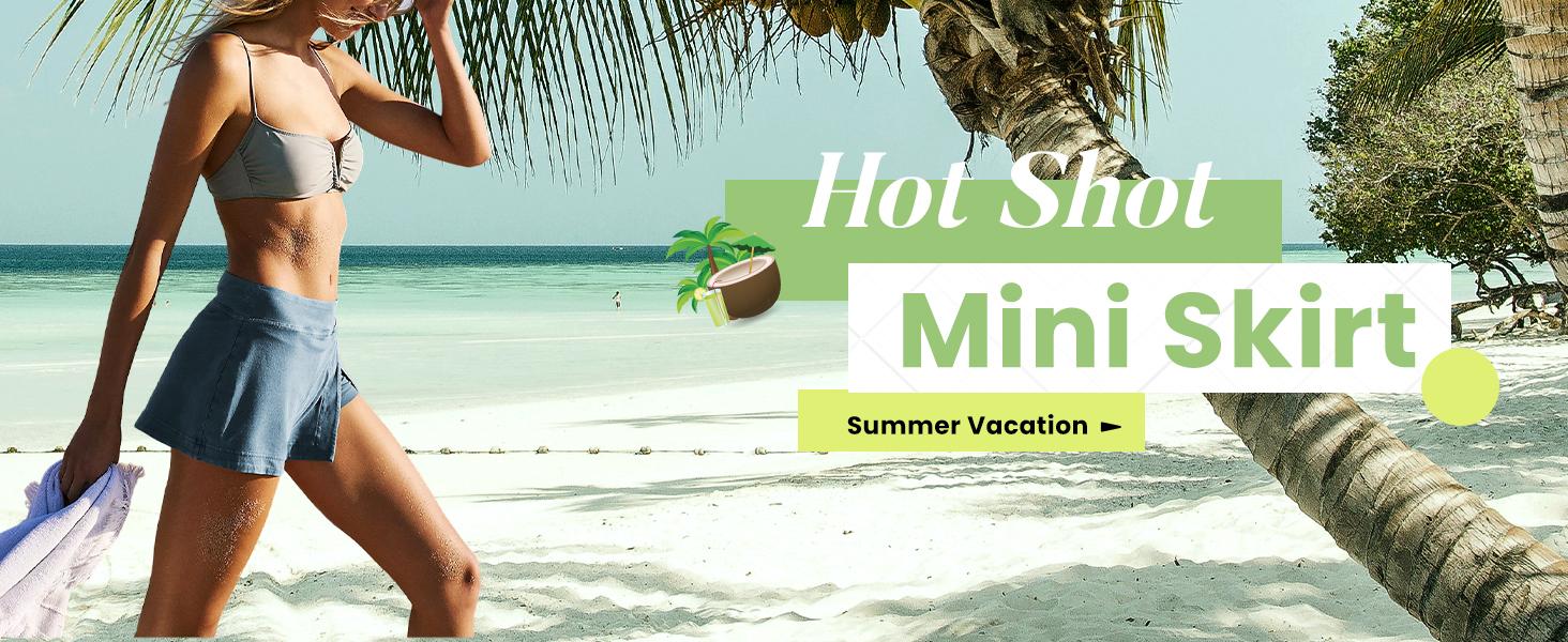 Molitree Women's High Waist Skorts Casual Split Hem Bodycon Skirt with Built-in Shorts Fitted Mini Skorts Molitree Women's High Waist Skorts Casual Split Hem Bodycon Skirt with Built-in Shorts Fitted Mini Skorts