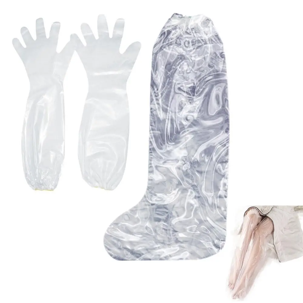 10-piece set of leg masks, disposable plastic moisturizing socks, plastic arm masks, moisturizing gloves, arm sleeves, foot masks, suitable for dry hands, arms, and legs, moisturizing lotion, moisturizing cream: beauty and personal care