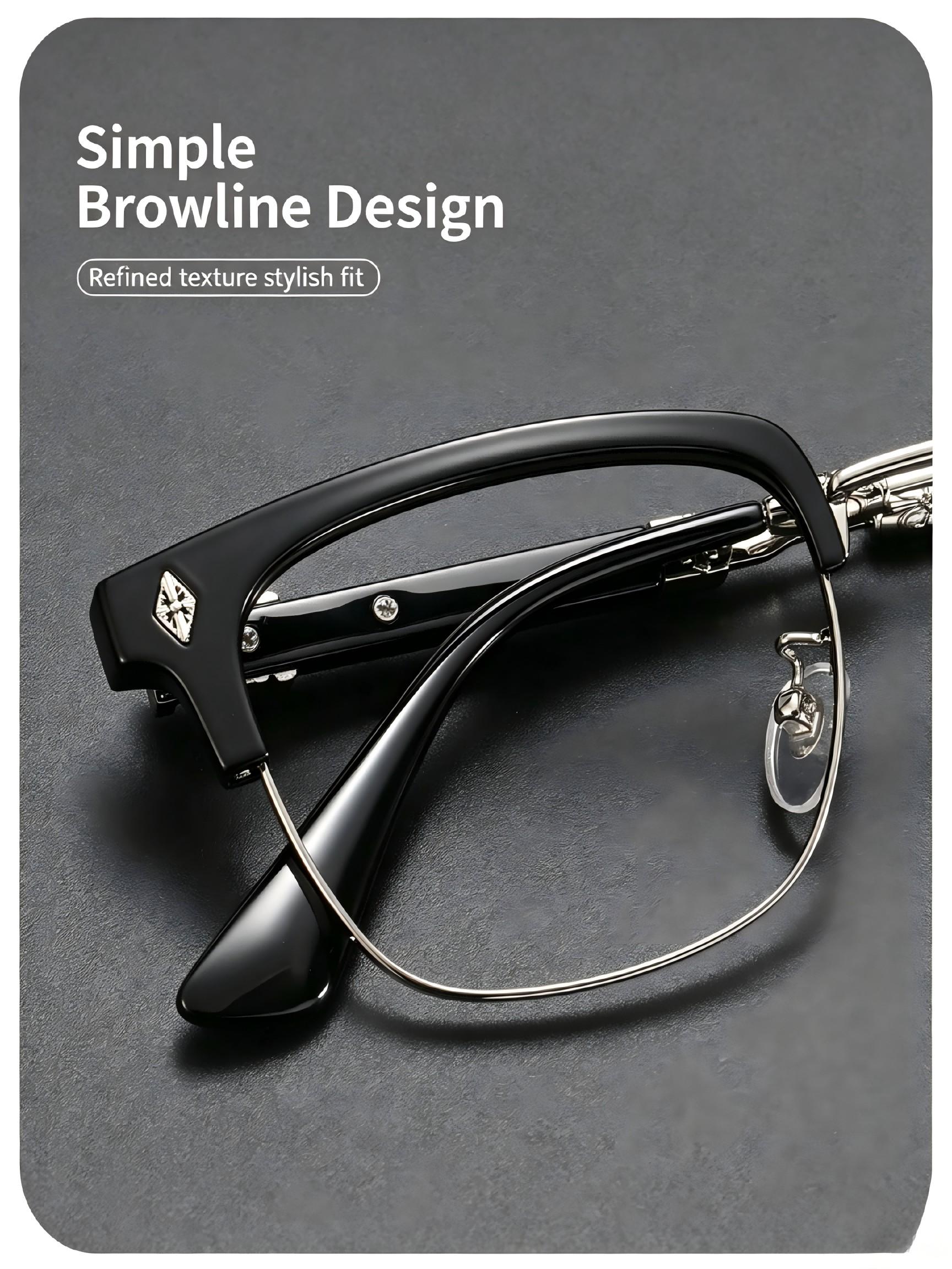 Men's Retro Large Face Glasses Frame, Fashionable Daily Wear Eyewear, Versatile European and American Style, Luxe 2026 New Trendy Sunglasses, Trendy Casual Eyeglasses