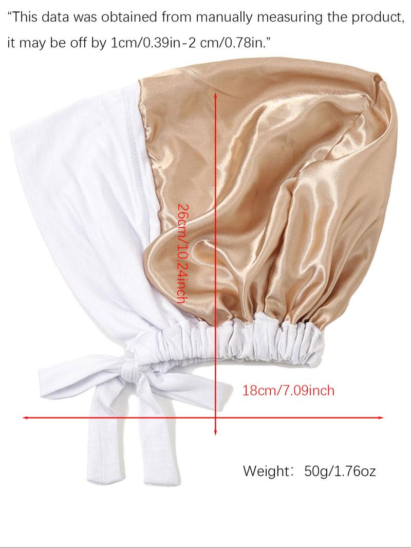 Women's Plain Inner Lined Hijab Cap, Elastic Drawstring Muslim Headscarf Hat, Breathable Modal Comfortable Turban for Daily Wear