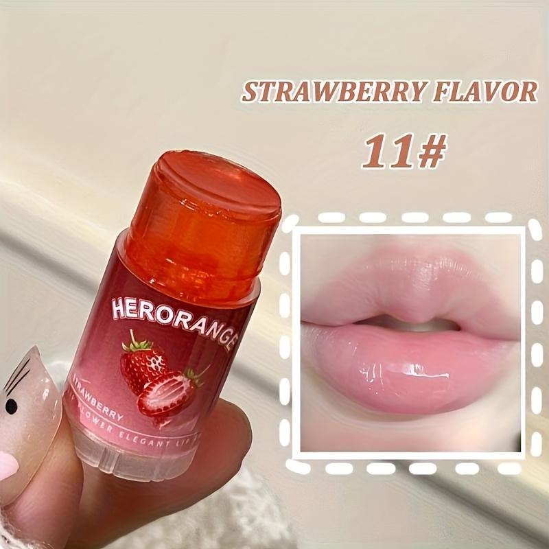 HERORANGE lip balm available in 12 colors. Mini portable autumn/winter lip balm. Natural and transparent shades. Moisturizes and hydrates, deeply repairs overnight. Can be layered with lipstick for everyday wear to create a plump, Moisturizing