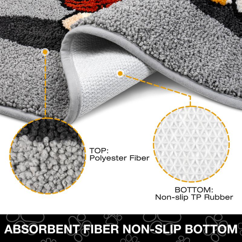 Dono Pet Floor Mats - Super Absorbent Microfiber Dog Door Mats for Dog Paw Stain Prevention,Non-Slip Washable Pet Rugs, Quick Drying Entrance Rugs, Machine Washable, entrance, Grey and Beige,31.5"x19.7" and 35.4"x23.6" outdoor indoor