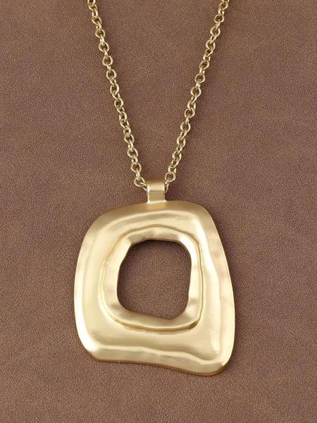 Boho Style Pendant Necklace, Large Open Charm Chain Jewelry, Fashionable Daily Wear & Party Accessory, Fashion Modern Accessories