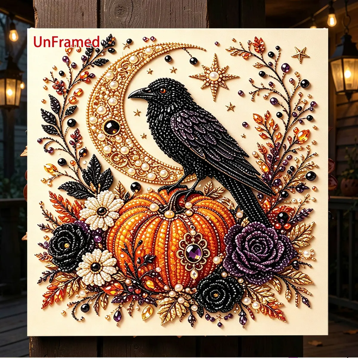 Halloween Ghost Pearl Art DIY Kit, Spooky Cute 3D Diamond Painting Handicraft Crafts for Adults, DIY Fall Home Decor Wall Art, Beginner DIY Seasonal Party Gift, Diy Craft Supplies