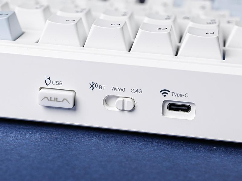 (NEW)Aula F99 Pro Mechanical Keyboard, Hot Swappable Custom Gaming Keyboard, Tri-Mode BT5.0/2.4GHz/USB-C Creamy RGB Keyboard with Numpad PBT Keycaps Multifunction Knob for MAC PC Gamer - Blue