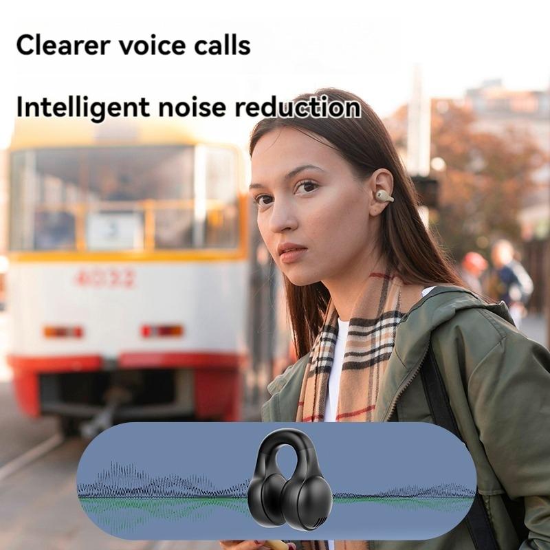 Wireless Ear Hook Earphone, Long Standby Gaming Headset with Digital Display Charging Case, True Wireless Bluetooth-compatible Fitness Earbuds for Sports Running, Chargeable Headphones