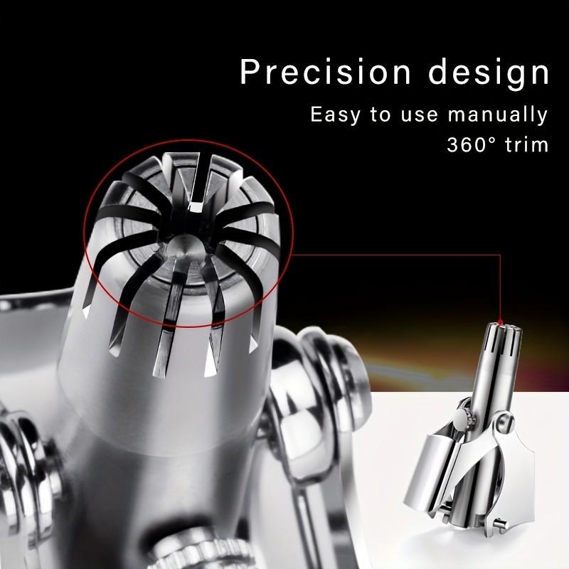 Portable Stainless Steel Nose Hair Trimmer (Trimmer + Cleaning Brush) – Manual, water-friendly, Effortless manual razor that easily removes nose hair. Great for gifting or use while traveling. Portable Stainless Steel Nose Hair Trimmer (Trimmer + Cleaning Brush) – Manual, water-friendly, Effortless manual razor that easily removes nose hair. Great for gifting or use while traveling.
