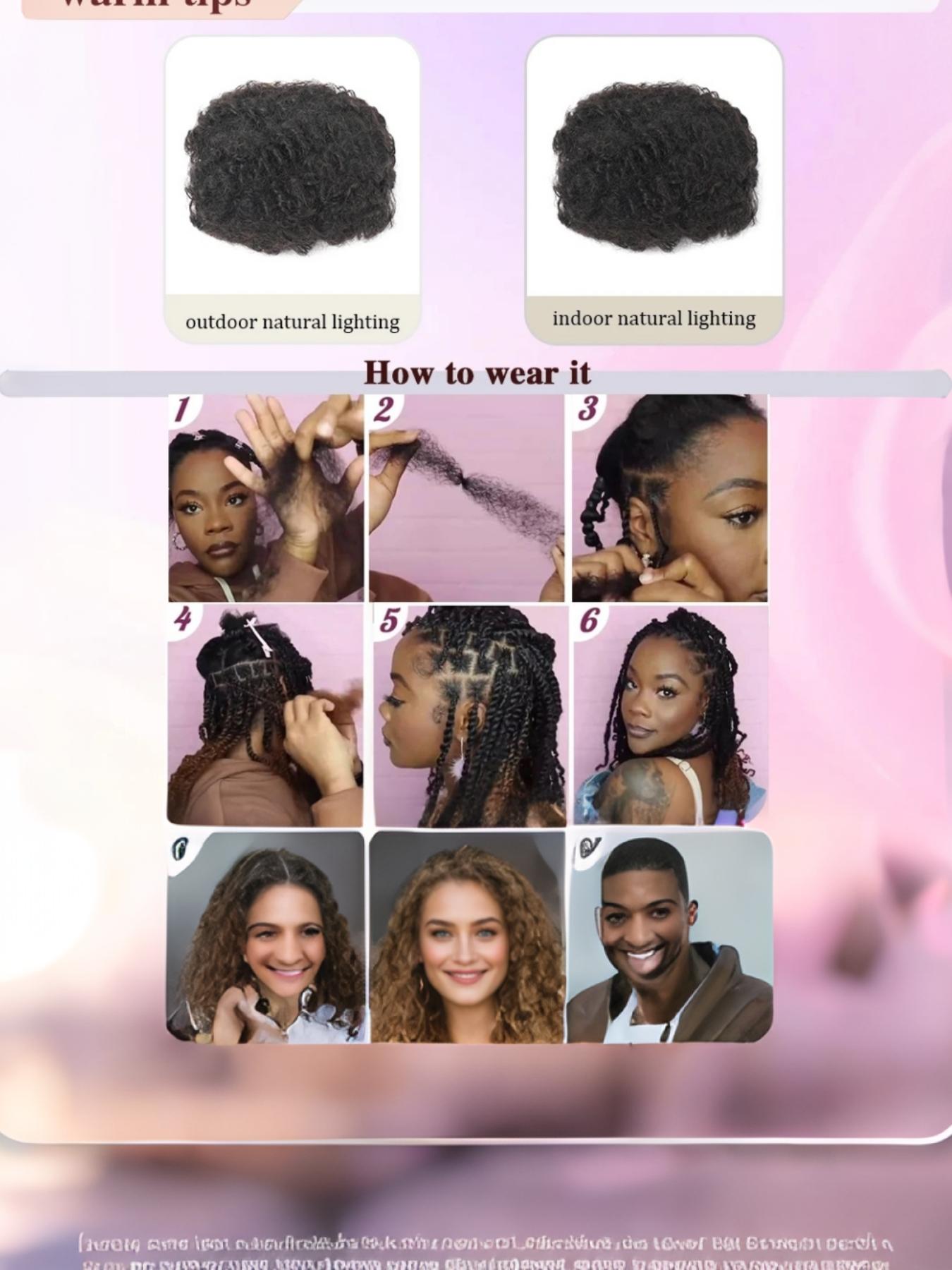 High-Quality 18-22 Inch African Curly Synthetic Hair, Soft and Bouncy, Ideal for Dreadlock Extensions, Braiding, and Styling