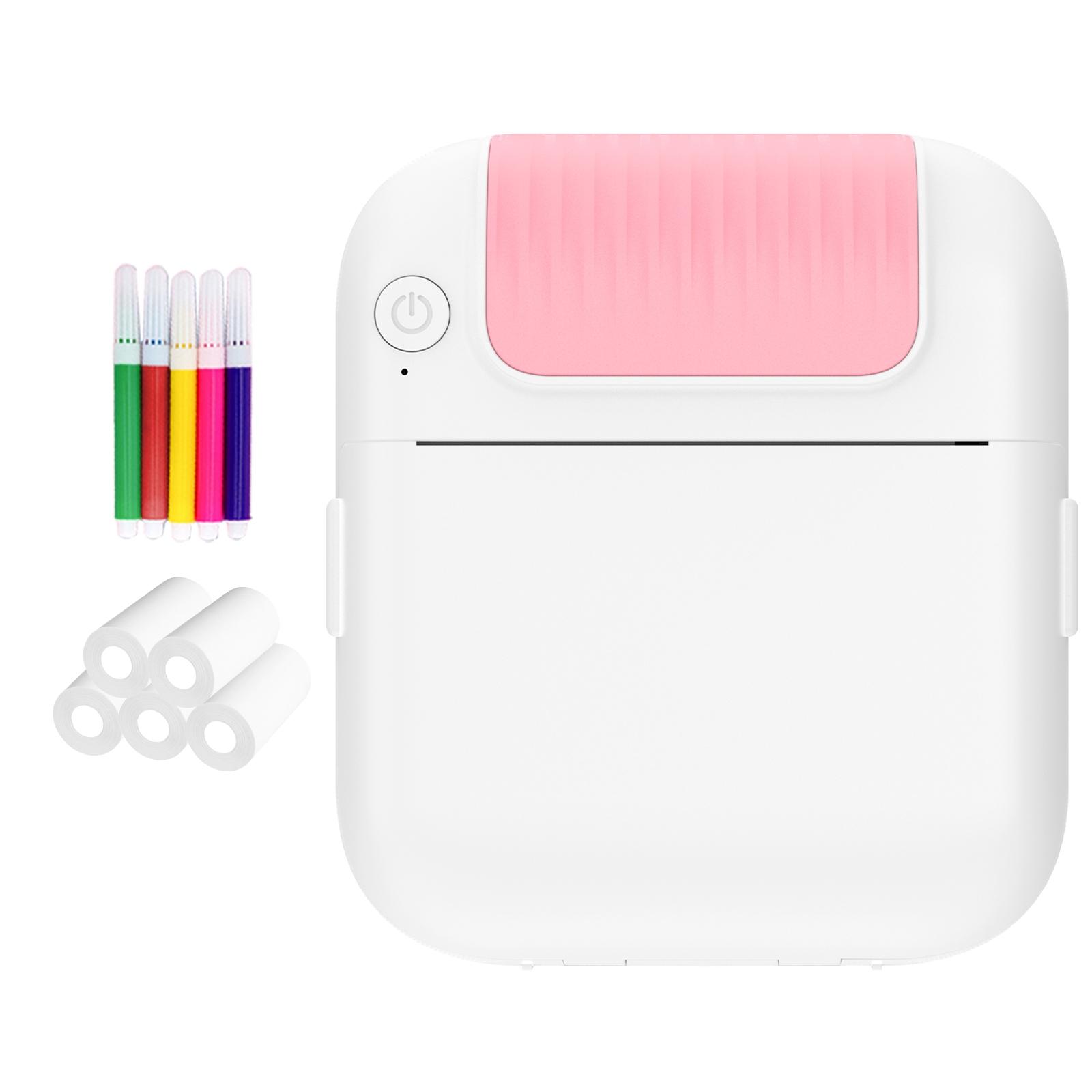 Label Maker Sticker Printer Portable Mini Bluetooth Label Printer Mini Thermal Sticker Printer for Home Kitchen School Office Mini Portable Printer Inkless Thermal Printer Ink-Free Sticker Machine Ideal for DIY Crafts Journaling Study Work Labels