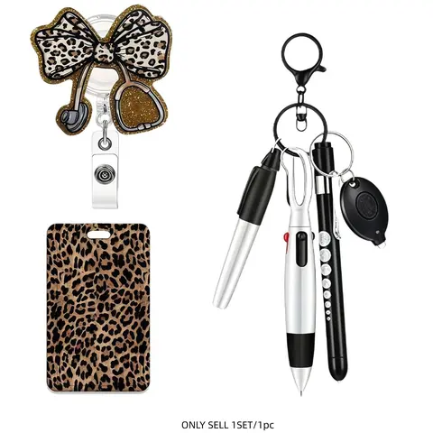 Nurse ID Badge Holder with Card Case, Retractable with Rotating Clip, Medical ID Badge Accessories for Medical Staff & Teacher, Id Badge Holders Retractable