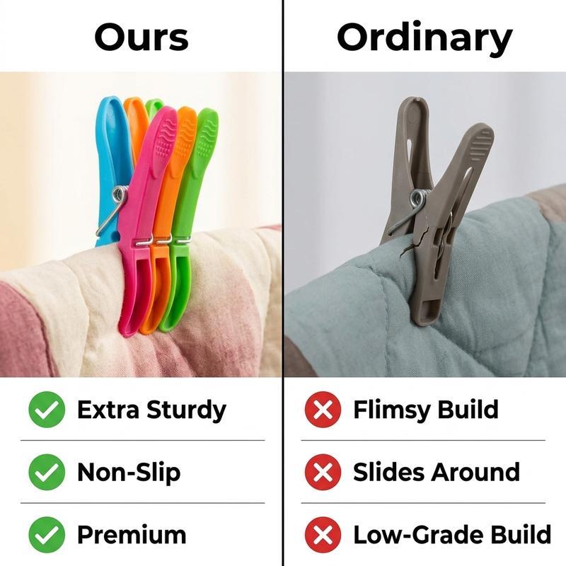 Multi functional and strong windproof clothes drying clip set, plastic colored clothes clip, home drying blanket, snack bag, sealed clip, essential storage supplies for dormitories