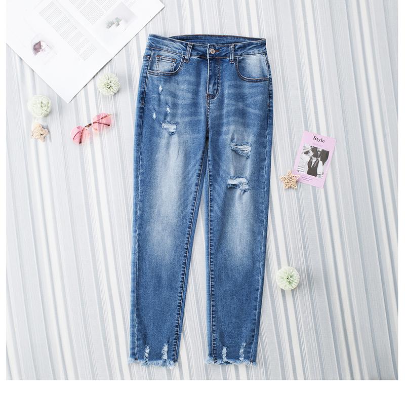 EVALESS Women's High Waist Plenty Stretchy Trouser Jeans Tummy Control Lightweight Ripped Boyfriend Distressed Straight Leg Ankle Pants Denim Jeans 2025 Trendy Womenswear Outfits