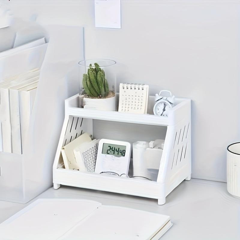 1pc Desktop Storage Rack, Multi-Layer Plastic Organizing Shelf for Cosmetics and Jewelry, Versatile Bathroom and Kitchen Home Organizer, Multilayer Storage, Home Decor Organiser