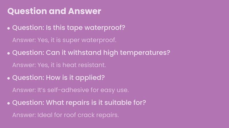 Super Strong Adhesive Waterproof Tape Roll, Self-Adhesive Roof Crack Repair Material, High Adhesion, Heat Resistant, Butyl Rubber, One Roll