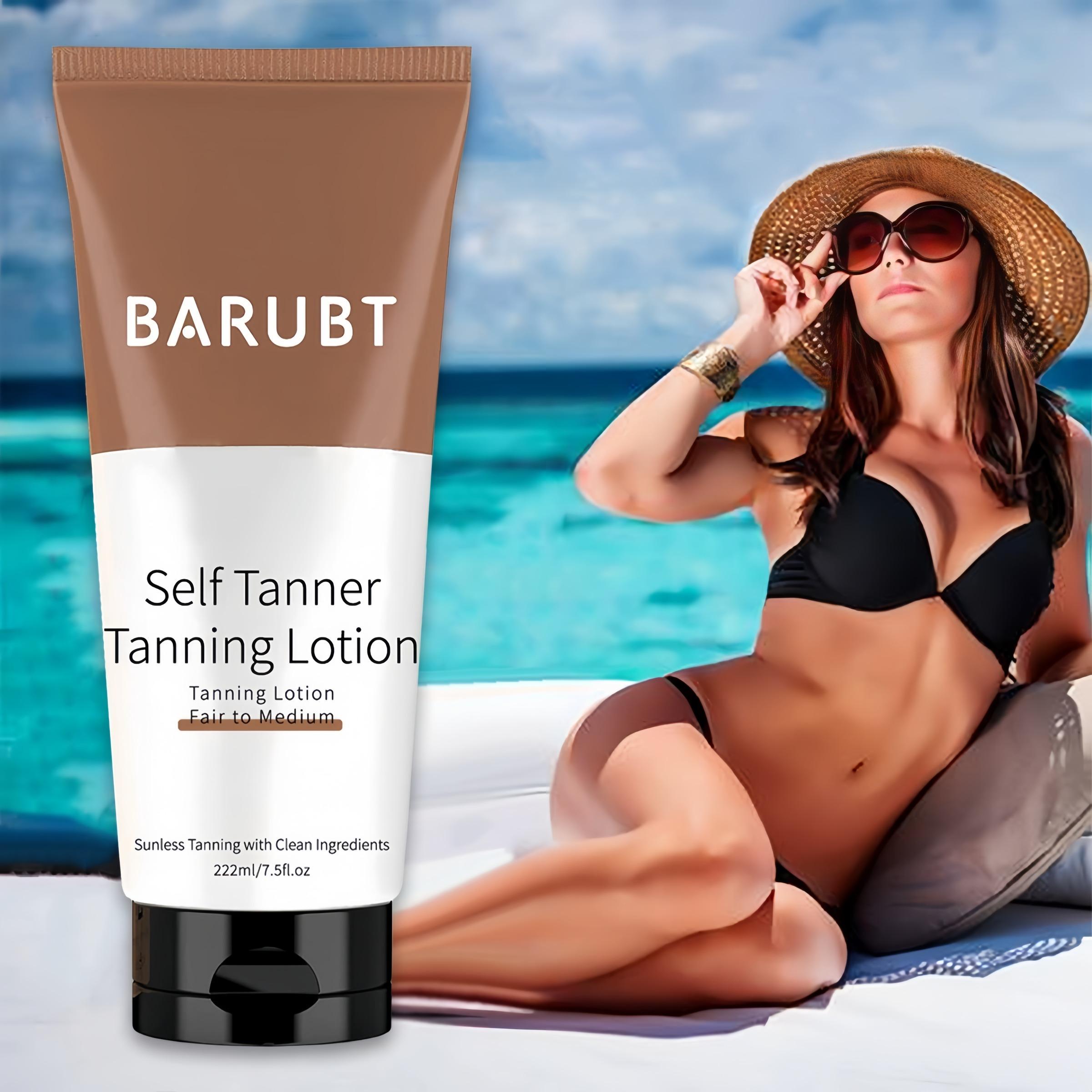 Self Tanner Moisturizing Lotion, Alcohol-Free, No Residue, Quick-Dry, Natural Tan Effect, Suitable for All Light Skin Tones, Instant Bronze Glow，Best Gradual Natural Bronzed Sunless Hydrating Streak Free Tanning