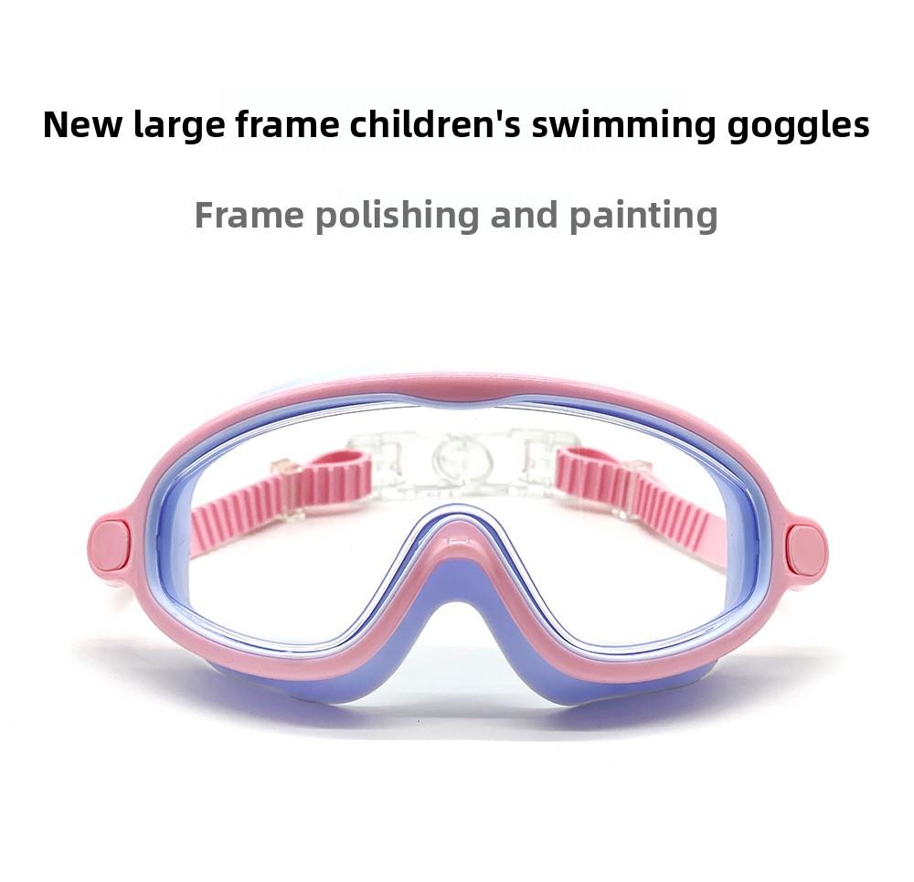 New large frame swimming goggles, waterproof and anti-fog swimming goggles, colorful high definition comfortable and cool equipment