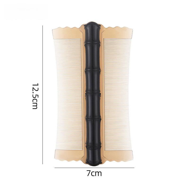 Fine Tooth Lice Comb, Double Sided Nit Removal Comb with Bamboo Handle, Scalp Cleaning Comb for Adults & Kids-YY2