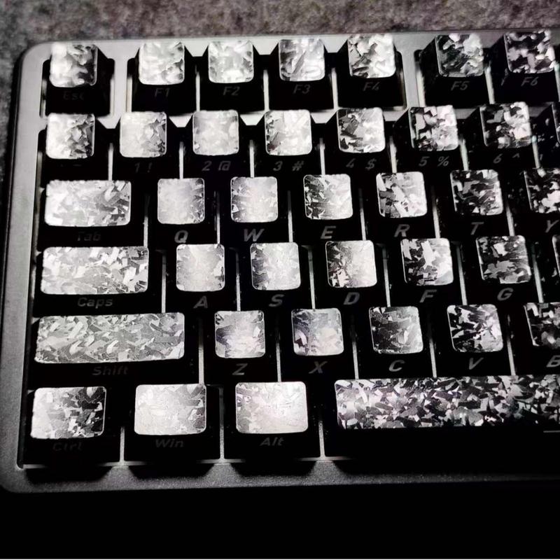 Carbon Fiber Side Engraved Keycaps 119 Keys Wooring Bee Magnetic Axis Compatible Mechanical Keyboard Universal Fit