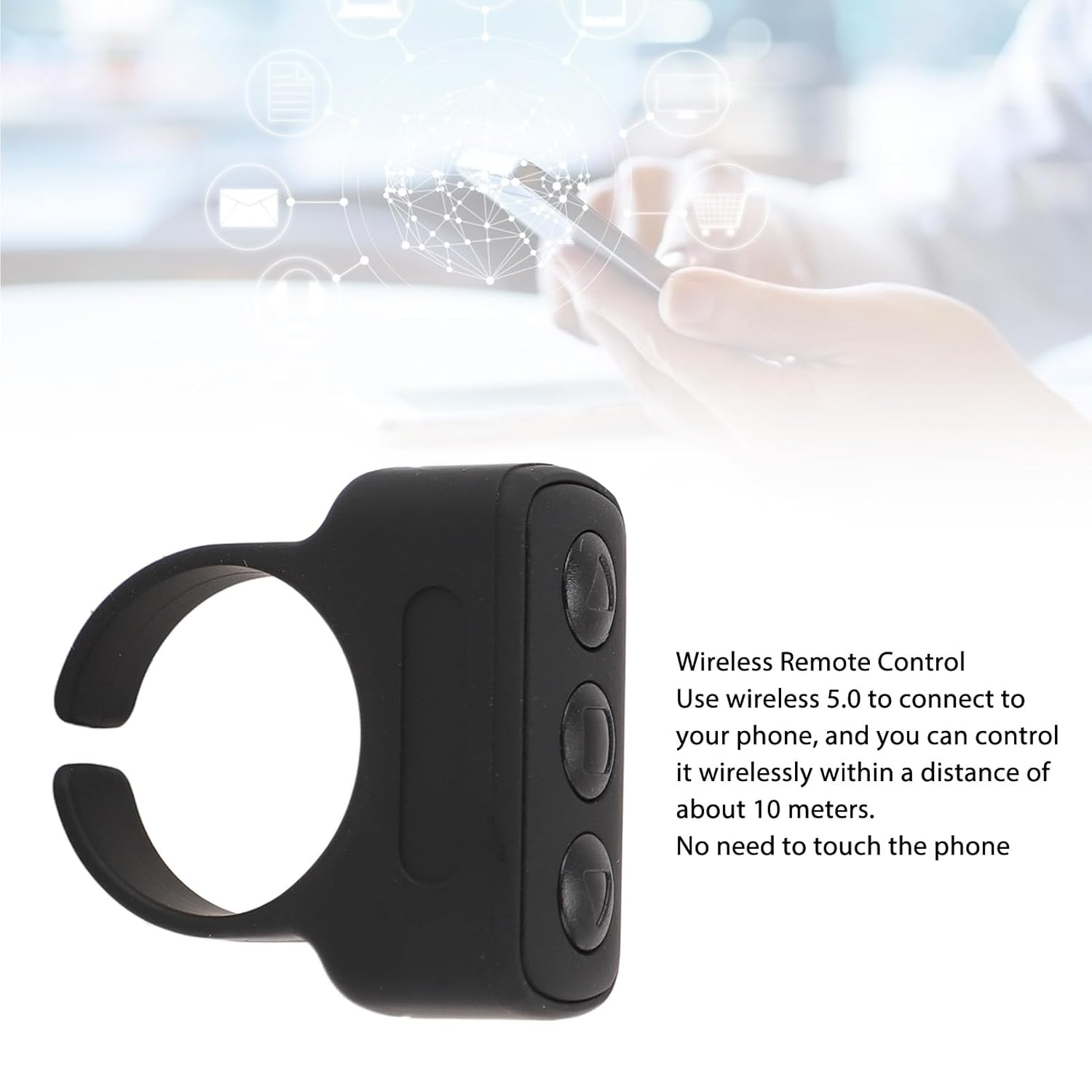 Bluetooth-compatible Ring Controller for Camera Shutter, Remote Control for Smartphone Cameras, Holiday Gift, Party Favors, 1pcs