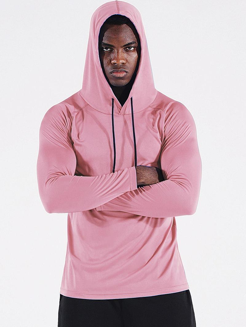 CADMUS Springtok Men's  Workout Long Sleeve Fishing shirts UPF 50+ Sun Protection Dry Fit Hoodies