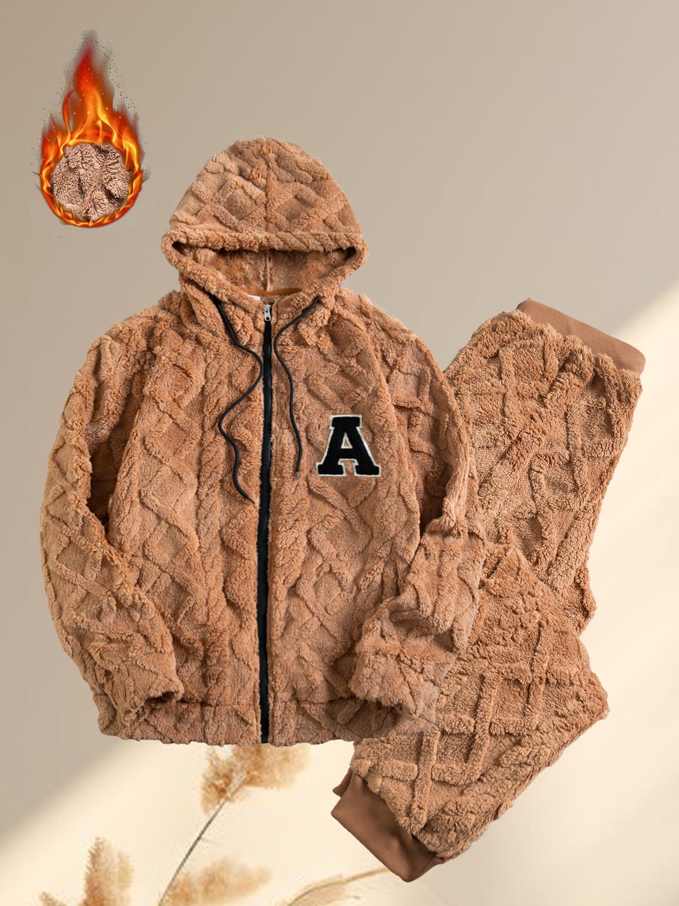 Lambswool Hooded Long Sleeve Sweater Set Texture Three-Dimensional Warm Soft Glutinous Skin-Friendly Fabric Casual Laid-Back Style 18 - 45 Years Old Men and Women Autumn and Winter Daily Commute/Home/Outdoor All-Matching